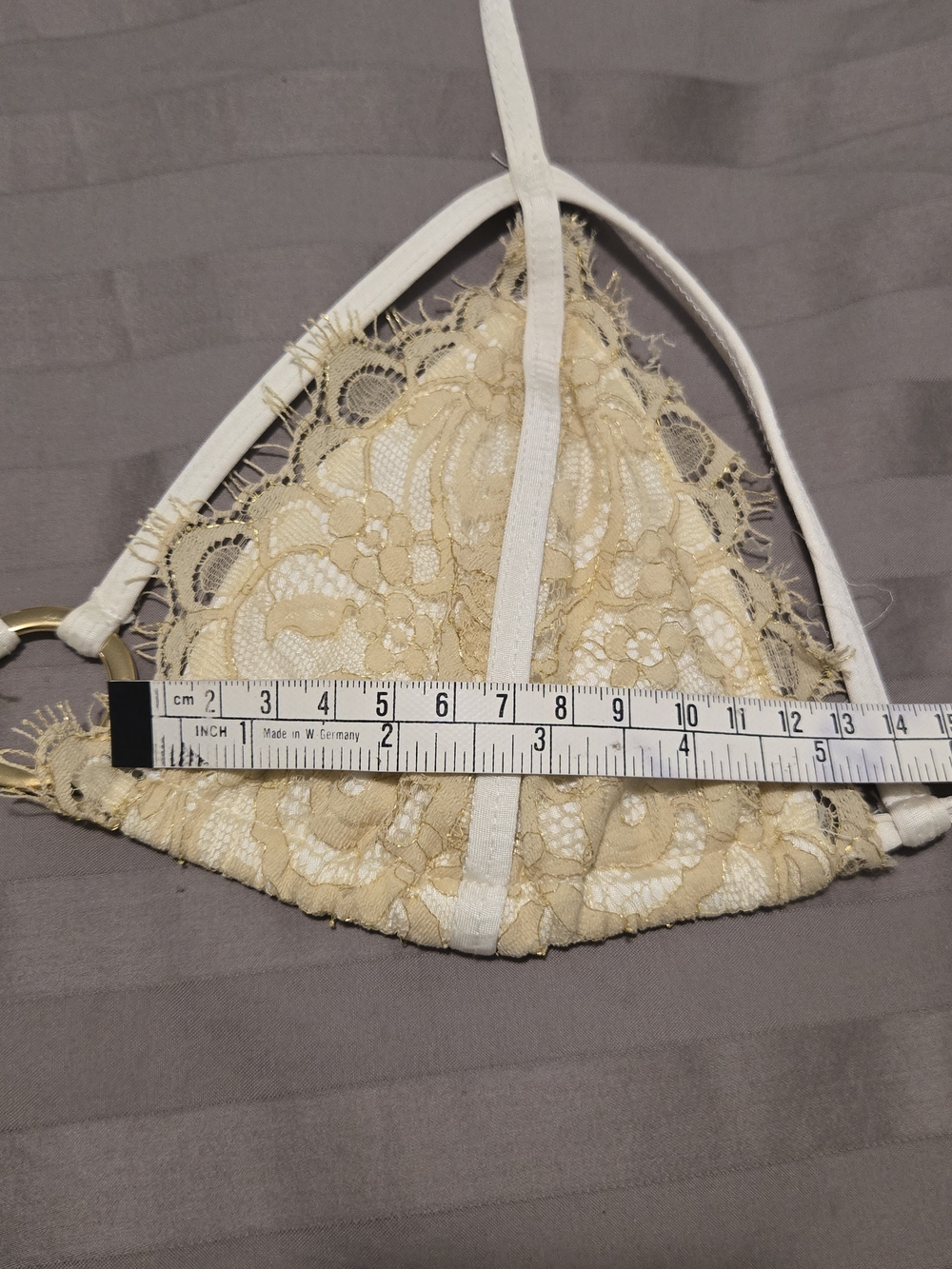 Beach Bunny Gun Powder And Lace Bikini Set In White. S/M - Picture 11 of 16